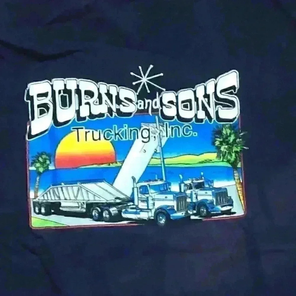 VTG #trucking #vtgtrucking burns and sons log mens t-shirt XL